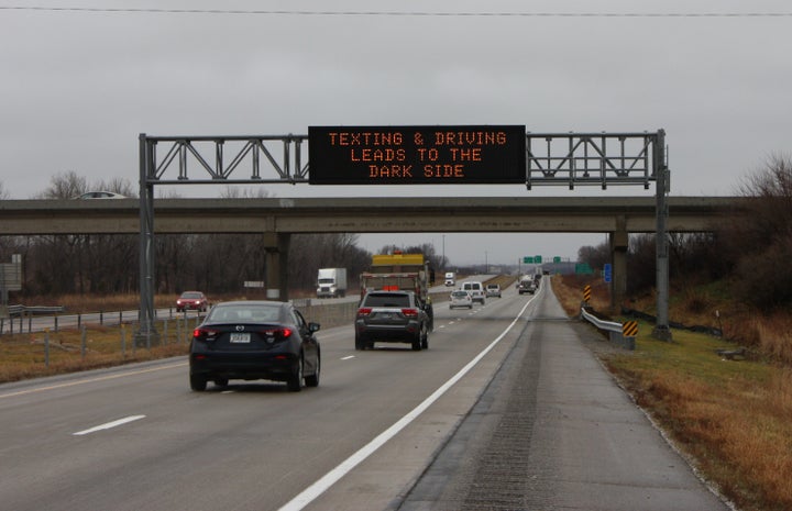 If you text and drive, the Galactic Empire wins.