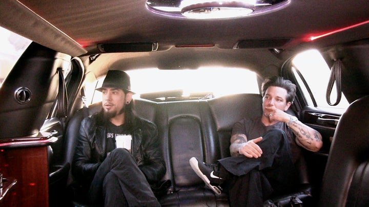 Dave Navarro with his best friend and director of "Mourning Son," Todd Newman, during the making of the film.