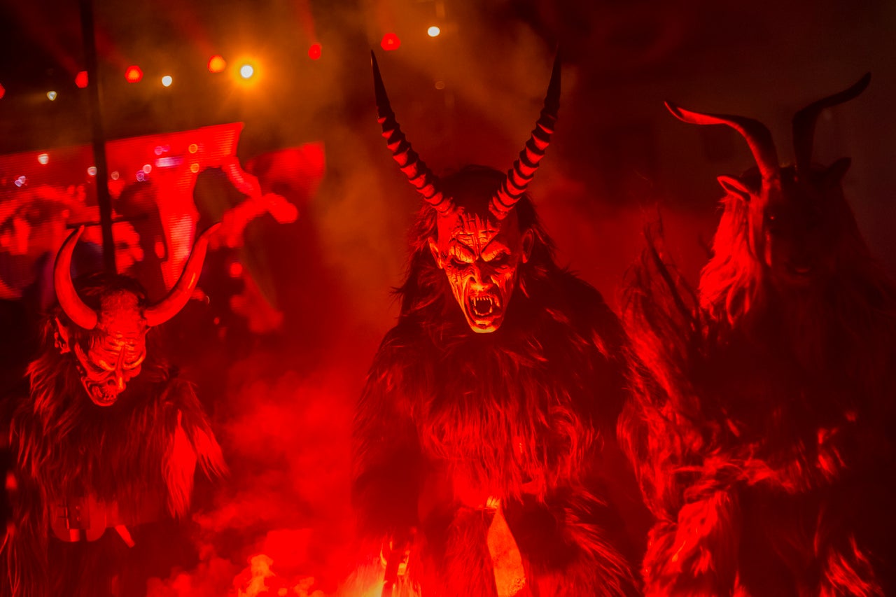 Krampuses on parade in the Czech Republic. 