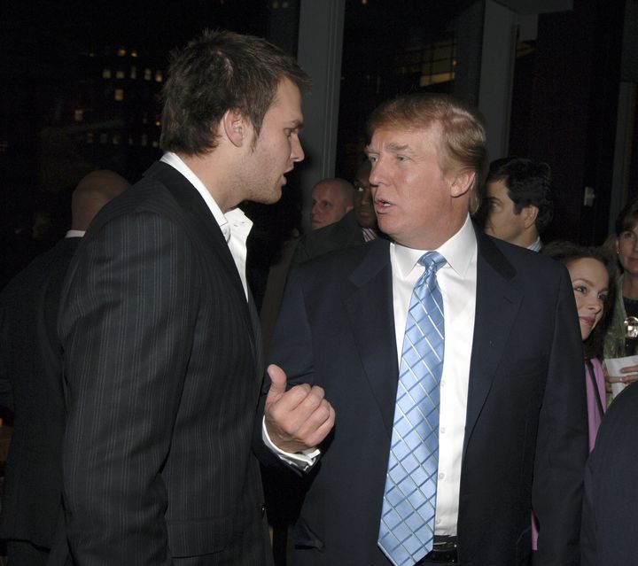 Tom Brady and Donald Trump at Sports Illustrated's Sportsman of the Year party in 2005.
