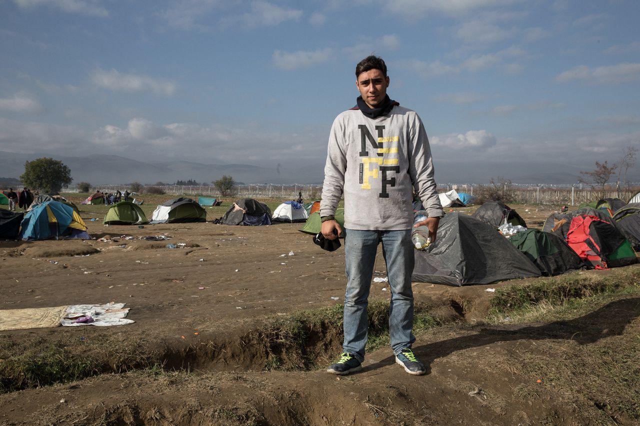 Ali, 21, left Tehran to pursue his dream of becoming a boxer. Now, he's stuck in Idomeni.