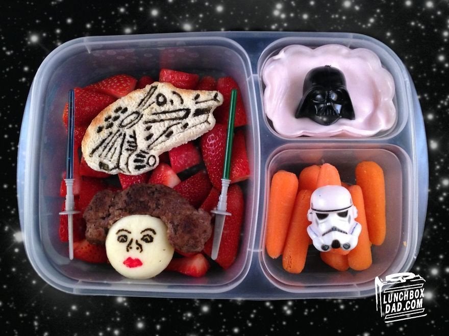 Dad Makes Awesome Star Wars-Themed Lunches For His Kids