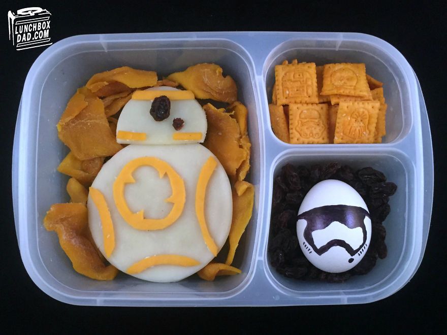 Dad Makes Awesome Star Wars-Themed Lunches For His Kids