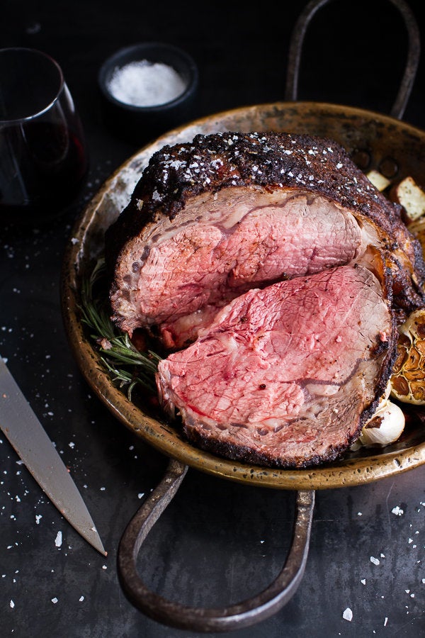 Simple, Foolproof Garlic Herb Crusted Prime Rib with Au Jus