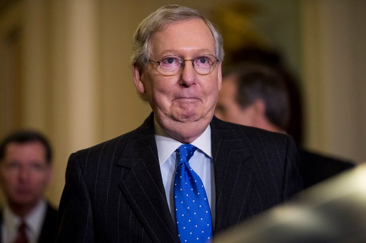 Sen. Mitch McConnell (R-Ky.) did not succeed in attaching a provision to the omnibus budget bill that would lift limits on party-candidate coordination.
