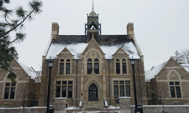 Colorado College - Cutler Hall in Colorado Springs. The school suspended junior Thaddeus Pryor over a comment he made on an a