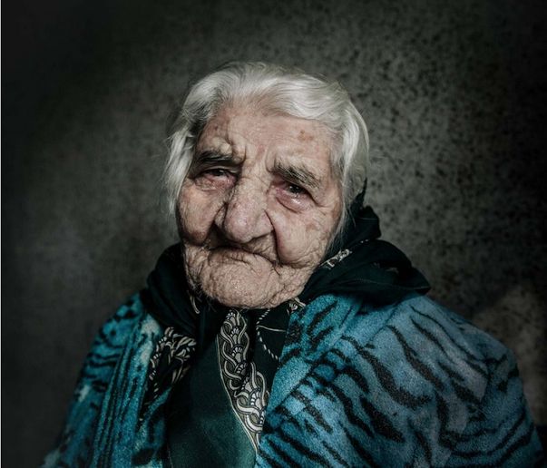 A portrait of 110-year-old Armenian genocide survivor Yepraksia Gevorgyan. (Photo copyright: Diana Markosian)