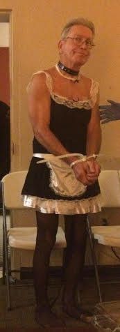 David Marsh, 68, was arrested while wearing a maid's outfit and dog collar.