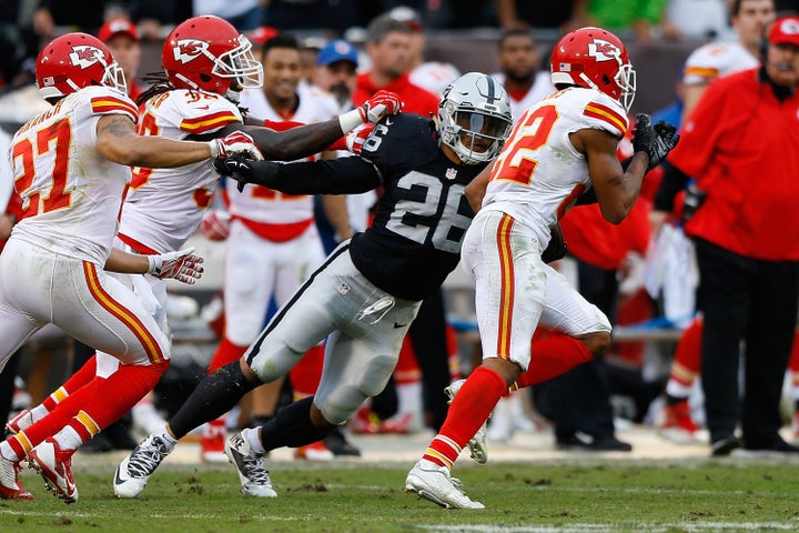 Peters' timely interception against his hometown Oakland Raiders helped set up a crucial win for the Chiefs.