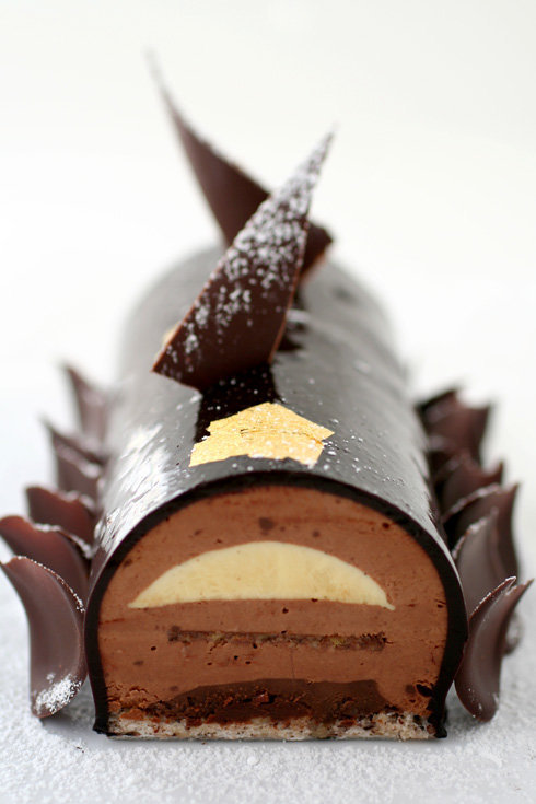 Preparing Your Own Log Cake? Chocolate Yule Log Cake With Coffee Cream  (Bûche de Noël, 巧克力树桐蛋糕） | GUAI SHU SHU