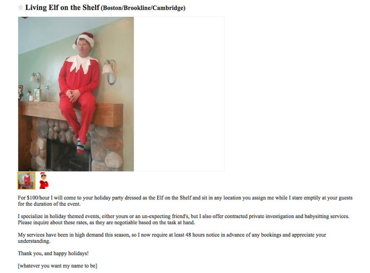 Ad posted to Craigslist by Jesse Brower. Photo shows comedian Jim Clark. 