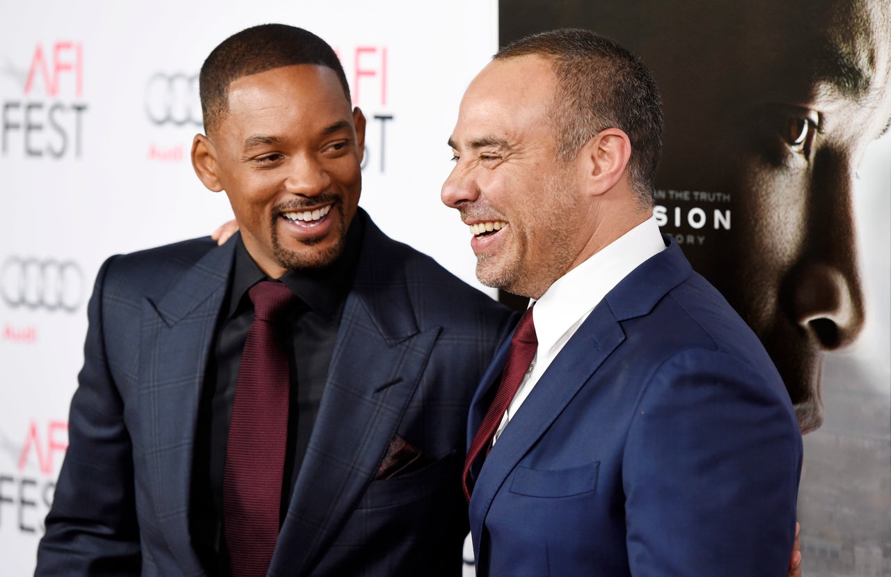 Will Smith and director Peter Landesman at the world premiere of the film on Nov. 10, 2015, in Los Angeles, California.