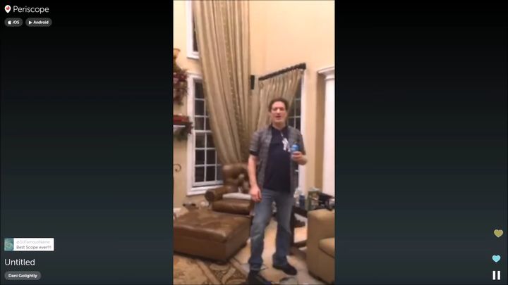 Anthony Cumia, who co-hosted the "Opie and Anthony" show, is seen in a video allegedly taken inside his Long Island home over the weekend.