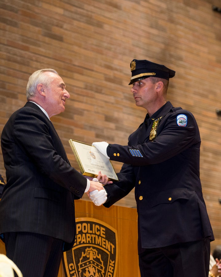 NYPD Officer Kenneth Boss gets promoted to sergeant on Dec. 17, 2015, 17 years after his controversial shooting of Amadou Diallo.