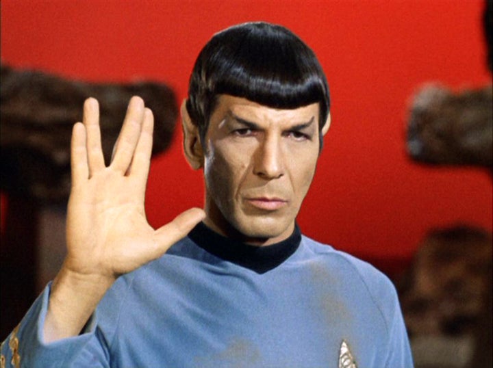 Actor Leonard Nimoy, who played Mr. Spock, had his face on Monday's front page twice. His inclusion was part of an article on