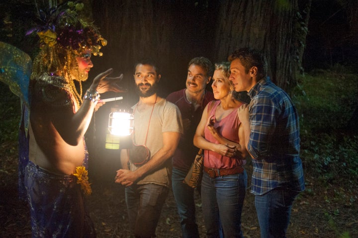 Frankie J. Alvarez, Murray Bartlett, Lauren Weedman and Jonathan Groff star in a scene from Season 2 of "Looking."