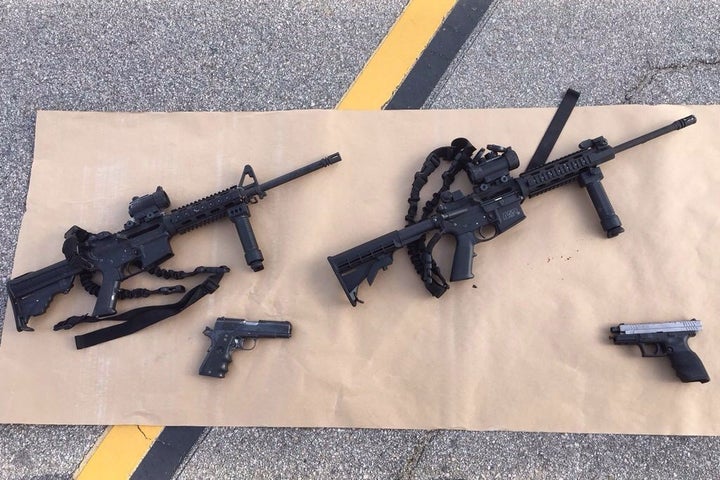 Enrique Marquez is being charged by federal authorities for buying the assault-style rifles pictured here, which were used in the San Bernardino massacre.