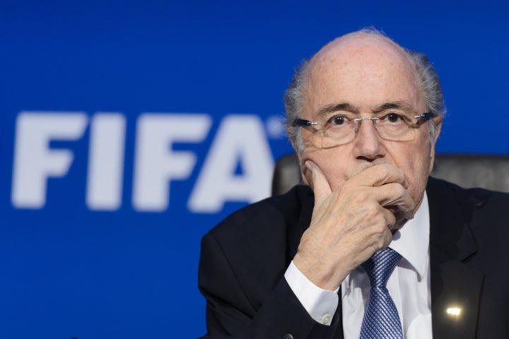 FIFA president Sepp Blatter at a press conference in July. On Monday, the FIFA ethics committee suspended Blatter and Michel