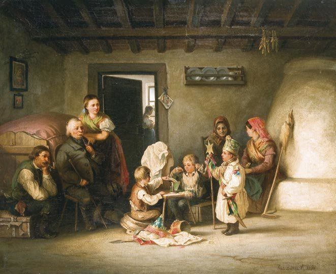 Pal Bohm, "Betlehemes keszulodes," 1870 (Wiki Commons)