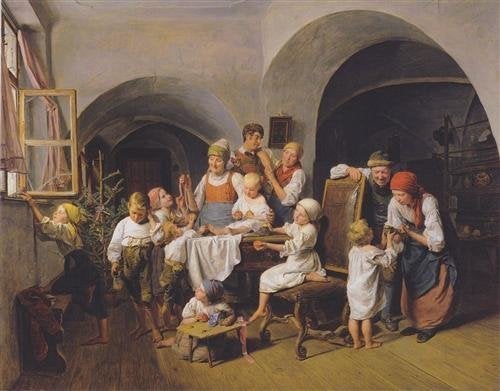 Ferdinand Georg Waldmuller, "Christmas Morning," 1844 (<a href="http://www.wikiart.org/en/ferdinand-georg-waldm-ller/christma