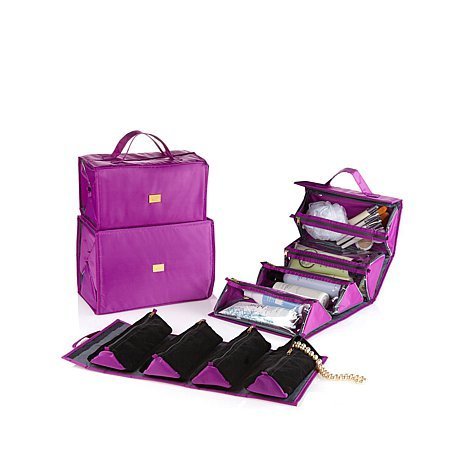 joy mangano purple luggage