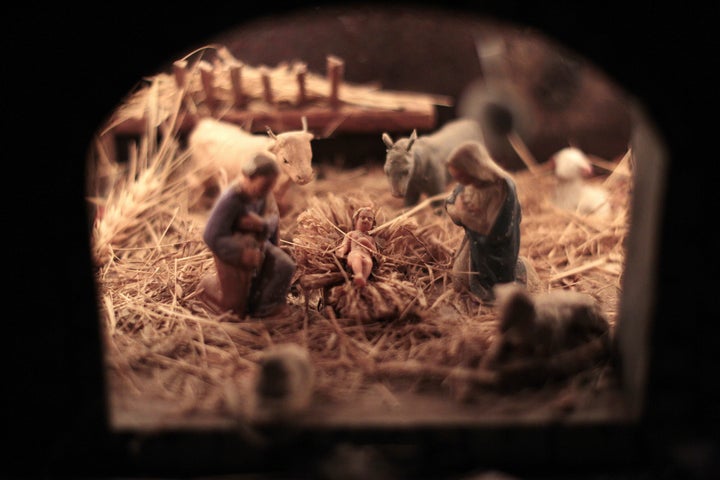 Christ's nativity scene depicted in Luceram, southeastern France, on Dec. 21.