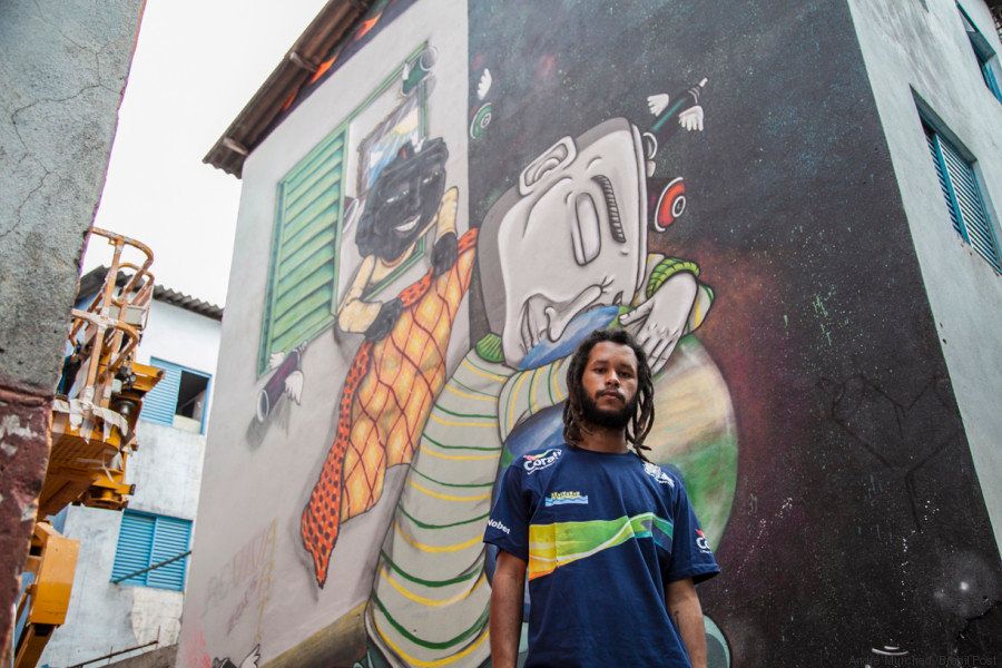 Italo, 24, was selected by the community to participate in the art project.