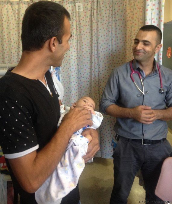Dr. Abu Zahira, right, and one of his patients after an operation.