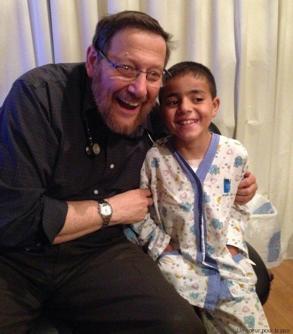 Professor Jean-Jacques Rein at the Hadassah Medical Center with a patient.