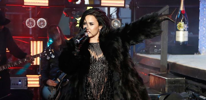 Demi Lovato performs during "Dick Clark's New Year's Rockin' Eve" at Times Square on Thursday night.