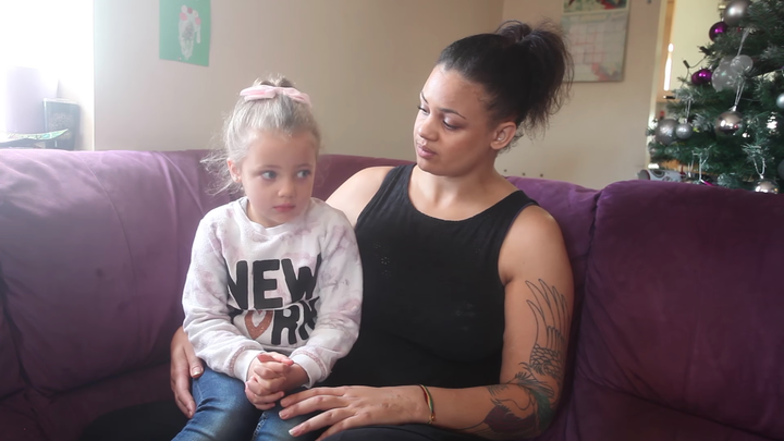 Nicole Langmead and her daughter Kaya are speaking out after they say a cruel prank left the 4-year-old painfully glued to a toilet seat.