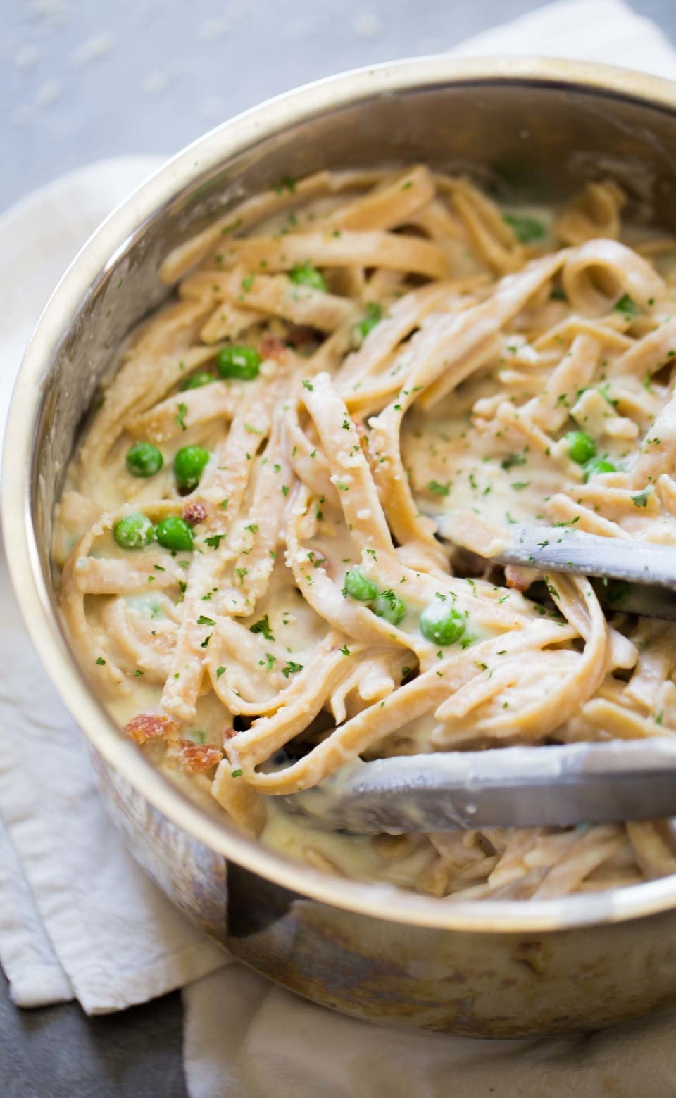 Lightened-Up Whole Wheat Fettuccine Alfredo