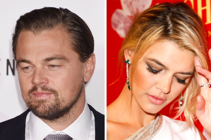 Photo of Leonardo DiCaprio by Jeffrey Mayer/WireImage, Photo of Kelly Rohrbach by Franziska Krug/Getty Images for Mon Cheri