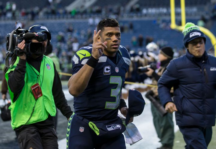 Seahawks quarterback Russell Wilson, a Pro Bowl selection in each of his first four seasons, led the NFL in passer rating this year.