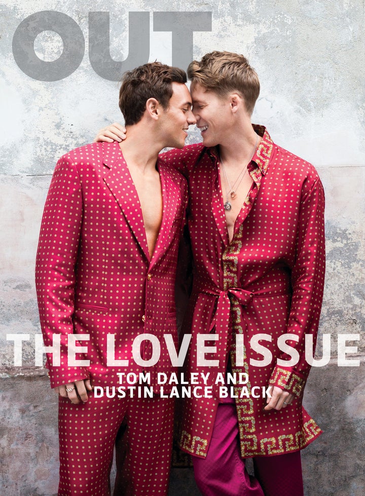 Tom Daley (left) and Dustin Lance Black. 