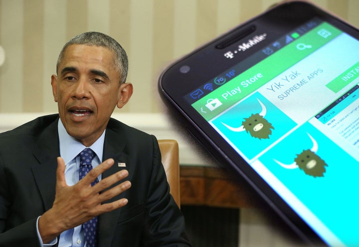The reaction by people on college campuses using Yik Yak was largely positive for President Barack Obama's gun cont