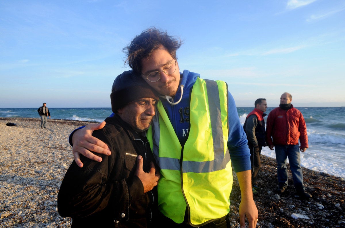 On the shores of Lesbos.