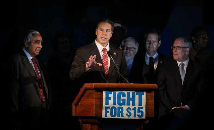 New York Gov. Andrew Cuomo (D) has aggressively pushed for raising the state minimum wage to $15 an hour.