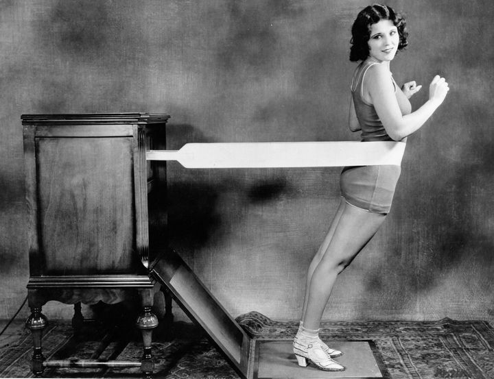 The new 'hip massage machine' from the United States, circa 1928.