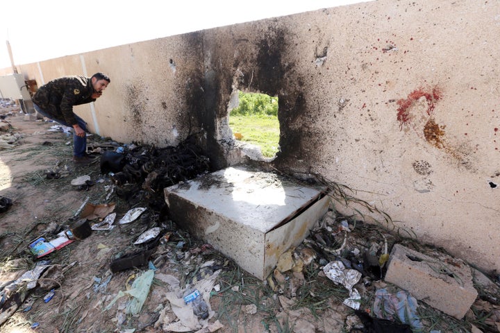 A truck bomb exploded at a police training center in the town of Zliten, Libya, on Thursday. At least 65 people have been kil