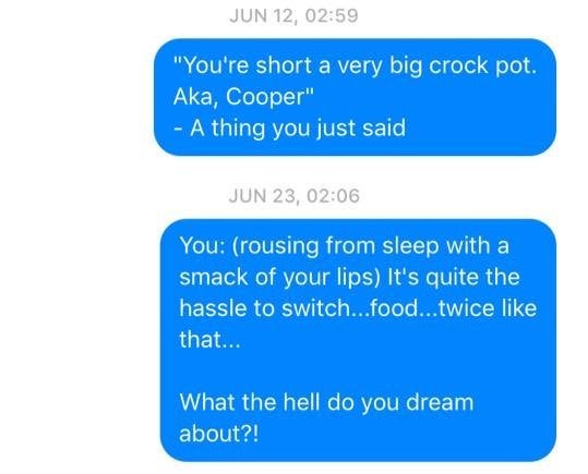 Wife Texts Husband All The Hilarious Things He Says In His Sleep ...