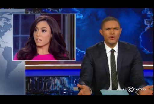 Trevor Noah was incredulous after airing a clip of Andrea Tantaro's accusation that Obama had a raw onion under his lect
