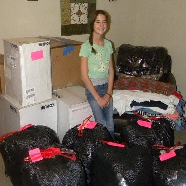 In 2014, Makenna collected nearly 500 donation items. This past winter, she collected more than 1,000 items, including blankets, coats, gloves and undergarments.