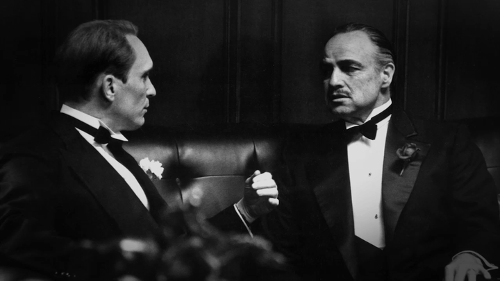 Robert Duvall (left) has worked with acting legends, like Marlon Brando in "The Godfather." Today's young actors, Duvall says, are "better than ever."