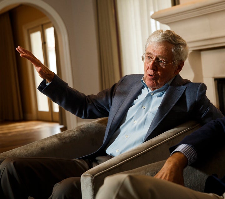 Billionaire libertarian Charles Koch told the Financial Times that with the hundreds of millions his political network h