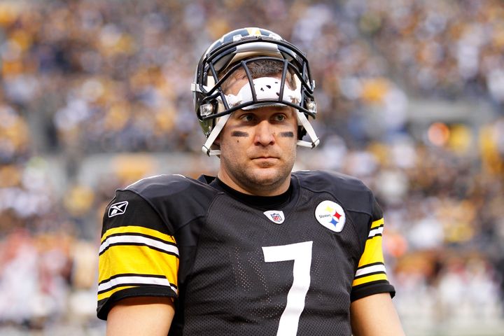 Roethlisberger looks on during a game against the Cincinnati Bengals at Heinz Field on Dec. 4, 2011, in Pittsburgh, Pennsylvania.