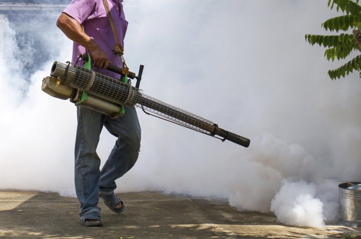 People who live in mosquito-heavy areas could consider "fogging" their property in addition to taking other precautions. 