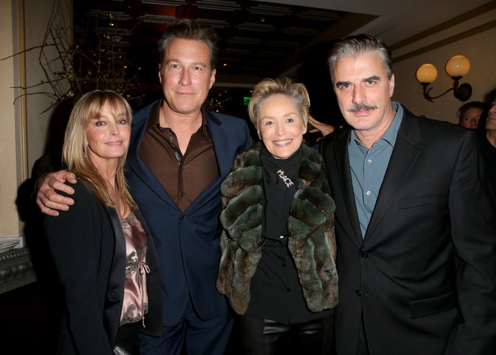 John Corbett and Chris Noth (aka Aidan and Mr. Big) had a "Sex and the City" reunion that also included Bo Derek and Sharon Stone.