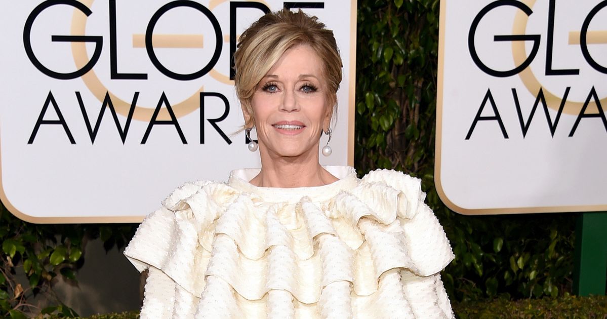 Jane Fonda Turns Up The Volume In White At The Golden Globes HuffPost