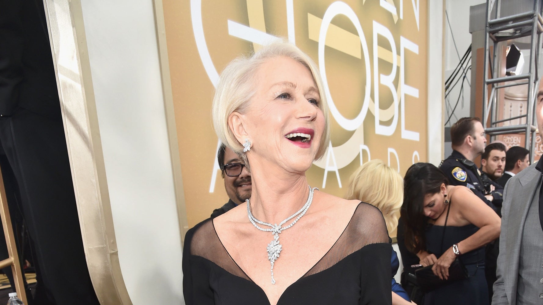 Helen Mirren's Golden Globes Dress Is Sheer Elegance | HuffPost Life Helen Mirren's Golden Globes Dress Is Sheer Elegance | HuffPost Life